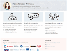 Tablet Screenshot of mariaperezdearrilucea.com